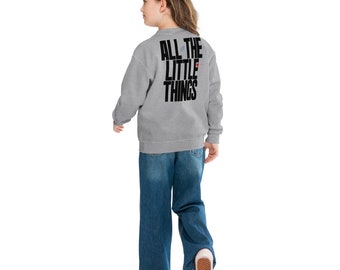 Botanisches Kinder-Sweatshirt mit Herzblatt- und auffälligem Buchstaben-Design