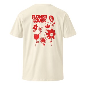 Camisa retrô unissex com flores ilustradas e mensagem engraçada para os amantes de flores