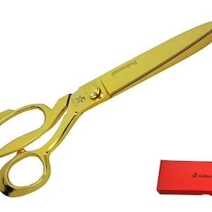 Golden Dressmaking Scissors suitable for Inauguration Ceremonies in Steel CM. 260 image 1