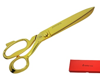 Goldene Schneiderschere geeignet für Einweihungszeremonien aus Stahl CM. 260