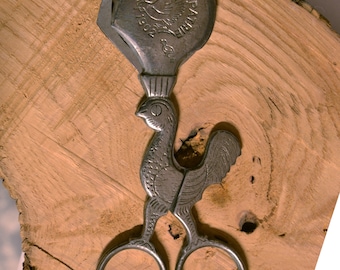 Vintage Egg Cutter Scissors in Antique Steel, for Soft Boiled Eggs. 1902