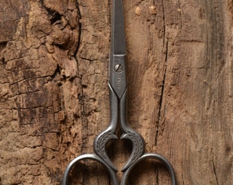 Unique vintage scissors for embroidery - antique steel sewing "1950s", unique product