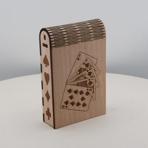 Poker, cartes de poker, boîte à cartes de poker, boîte à cartes à jouer en bois, boîte à cartes de poker en bois, boîte à cartes à jouer
