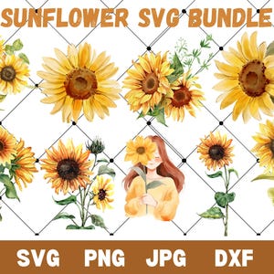 Sunflower svg Bundle, Sunflower svg, Sunflower Quotes svg, Svg Files for Cricut, cut file, eps png svg