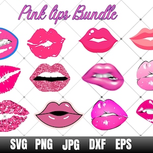 Lips svg bundle | Pink Lips bundle | Kiss svg | Lips svg | Pink lips svg | Kiss svg bundle | Cricut