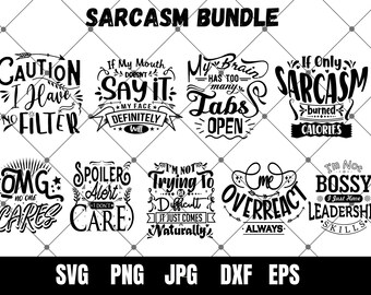 Sarkastyczny pakiet SVG, sarkastyczne pliki SVG, sarkastyczne pliki PNG, sarkastyczny pakiet sublimacji, zabawny SVG, sarkastyczne powiedzenia, sarkastyczne cytaty SVG