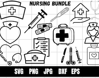 Nurse SVG Bundle, Nurse Quotes SVG, Doctor Svg, Nurse Superhero, Nurse Svg Heart, Nurse Life, Stethoscope, Cut Files For Cricut, Silhouette
