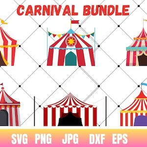 Chapiteau de cirque, chapiteau, carnaval, chapiteau de cirque SVG, svg png eps dxf Téléchargement instantané des cliparts Cricut Silhouette Glowforge découpe laser
