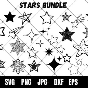 Star Svg Bundle, Star Cut Files, Star Outline Design ,Basic Shape Svg ,Star SVG Files, Star Vector Files, Instant Download, Cricut files