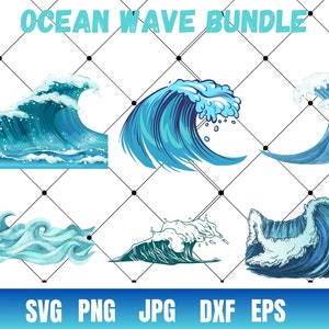 Wave Bundle - SVG, PNG, JPG, Digital Cut File, Commercial Use, Instant Download, Ready to Cut, Wave Svg, Wave Cut File, Drop Svg, Tidal Wave
