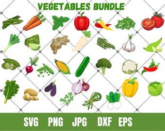 Vegetable SVG Bundle, Vegetable Svg, Vegetables Clip Art, Vegetables Vector , Vegetable Cut Files, Instant Digital Download, cricut