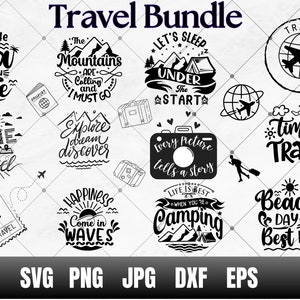 Reise-Svg-Bundle, lustige Reisen svg, Reisen svg, Reise Clipart, svg-Dateien für Cricut, Urlaub svg, Silhouette