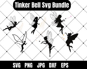 TinkerBell Bundle, Silhouette, SVG, PNG, DXF