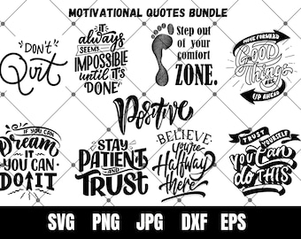 Motivational Quotes SVG Bundle, Positive vibes svg, Inspirational Svg, Motivational Svg, Svg Files For Cricut, Svg Design,Instant Download