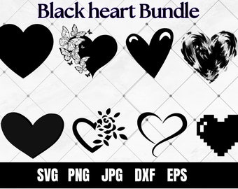 Heart Cut File Bundle, Valentine's Day Vector Graphics (Digital Download)