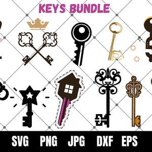 Keys Svg Bundle,Key Clipart,Magic Key Svg, Vintage Key,Key Lock Clipart, Key Vector,Key Cut File,Key Silhouette,House Key SVG,Door Key Svg