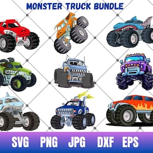Monstertruck SVG-Bundle, Monstertruck Sublimation, Monstertruck Vektor, Monstertruck-Designs, LKW Clipart, Off Road Zeichen, Monstertruck Shirt