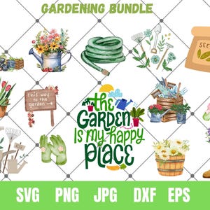Gardening Tools Svg,Gardening Svg,Gardening Cut Files,Gardening Clipart,Gardening Sublimation Bundle,Gardening Equipment Png, cricut files