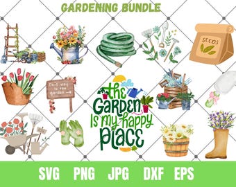 Gardening Tools Svg,Gardening Svg,Gardening Cut Files,Gardening Clipart,Gardening Sublimation Bundle,Gardening Equipment Png, cricut files