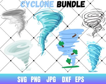 Paquete SVG de tornado, huracán y ciclón (descarga digital)