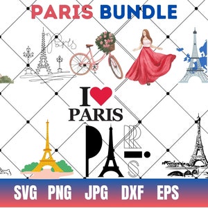 Paris Svg Bundle,Paris SVG,Eiffel tower Svg,Landmark SVG,Vector,Travel Svg, Paris Lover, Eiffel tower Svg, Cut Files For Cricut, Silhouette