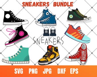 Sneaker Svg, Sneaker Cut File, Sneaker Digital Clipart, Silhouette, Cricut, Personal and Commercial Use, Air, INSTANT Download, DIGITAL File
