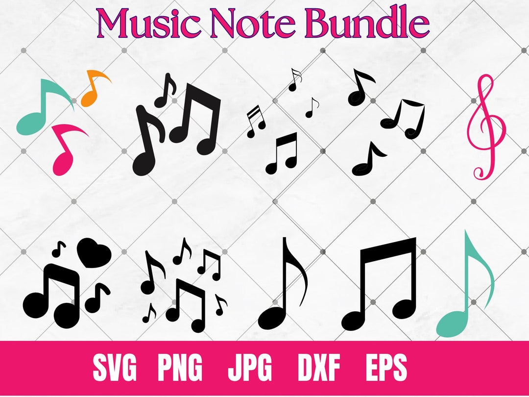 Music Notes SVG Musical Notes Clipart Music Lover Svg Files for Cricut ...