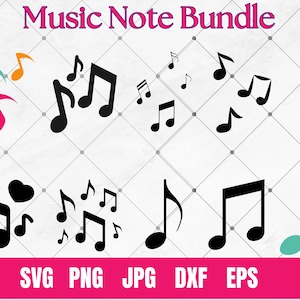 Music Notes SVG Musical Notes Clipart Music Lover Svg Files for Cricut Digital Download Cricut SIlhouette Cut File Musician Svg Music Sheets