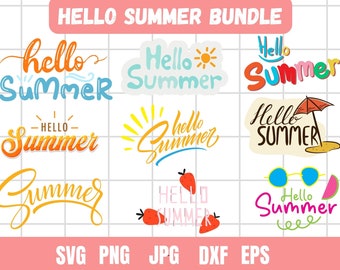 Hello Summer Svg, Welcome summer svg, Summer Sign svg, Hello Summer Popsicle svg, Summer svg, Front Door Sign svg, Files for Cricut