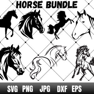 Horse Silhouette | Horse SVG | Horseshoe SVG | Horse Head Svg | Horse Vector | Horse Lover Svg | Horse Cut File| Animal Svg| Horse Heart Svg