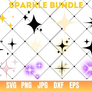Funkeln SVG Bundle, Funkeln der Sterne SVG, Sterne SVG, Stern Clipart, helle Sterne, funkelnde Sterne, sofortiger Download, Cricut Cut Datei, Silhouette