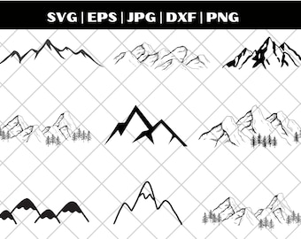 Mountains SVG Cut Files for Cricut and Silhouette (Digital Download)