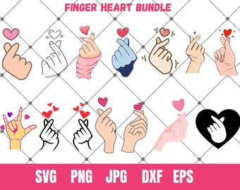 Finger Heart SVG Bundle,korean Finger Heart,finger Heart Svg Finger Heart SVG Bundle,korean Finger Heart,finger Heart Svg