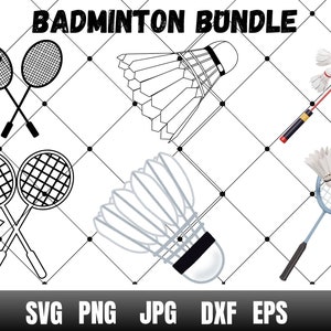 Badminton SVG, Shuttlecock Clipart Silhouette Cricut Cut File Vector Commercial Use