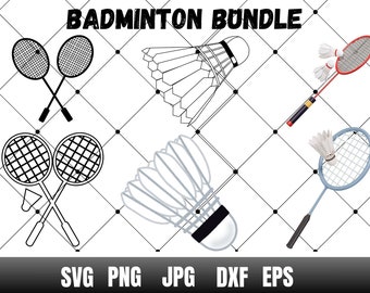 Badminton SVG, Shuttlecock Clipart Silhouette Cricut Cut File Vector Commercial Use