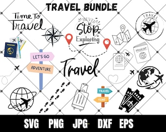 Travel SVG Bundle,Travel Quotes Svg,Vacation Svg, Adventure SVG, travel PNG, traveling svg, travel clipart, Svg Files for cricut, Silhouette