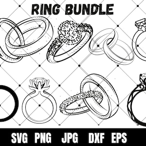 Marriage Rings Svg , Ring Svg, Wedding Svg, Clipart, Silhouette, Cricut, Engagement Ring SVG, Marriage Svg