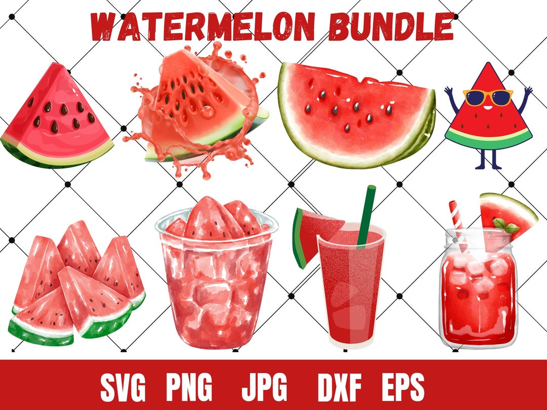 Watermelon Slices SVG, Fruits DXF, Summer Cut File (digital Download ...