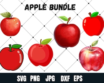 Apple Svg, Apple Clipart, Teacher Svg, School Svg, Silhouette Cut Files, Apple Cricut, Back to school, Fruit Svg, dxf, eps, Digital