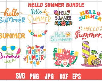 Hello Summer Svg, Welcome summer svg, Summer Sign svg, Hello Summer Popsicle svg, Summer svg, Front Door Sign svg, Files for Cricut