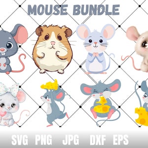 Cute Mouse SVG - Cricut, Silhouette | Happy Mouse Cut File for Cricut and Silhouette | Download Mouse Digital Clip Art Logo, svg, png, eps