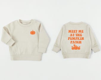 Sudadera personalizada con estampado de calabaza y estampado abullonado para Halloween