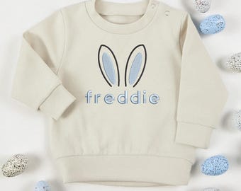 Suéter personalizado con orejas de Pascua: recuerdo bordado