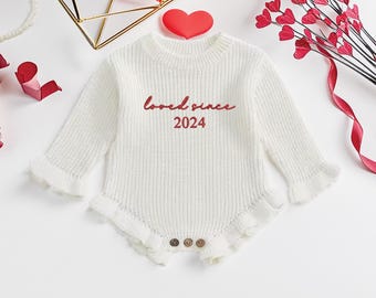 Mono personalizado "Amado desde San Valentín": Primeros bordados