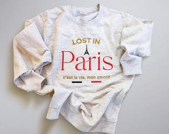 Sudadera unisex Lost in Paris: Jersey retro de película de los 90