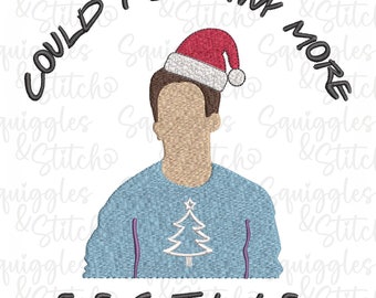 Diseño de bordado navideño de amigos - Chandler Bing (pes, dst, emb, pdf)