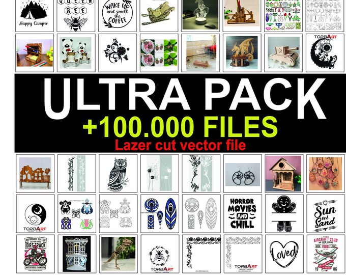 Vector File Packs Laser Mega Pack, 100,000 Vector Files, Dxf Files, 3d, 2D, Cnc, Laser ...