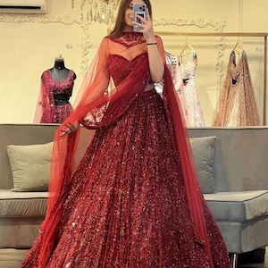 Shop Online Red Bridal Designer Lehenga Choli : 229515 --sgquangbinhtourist.com.vn