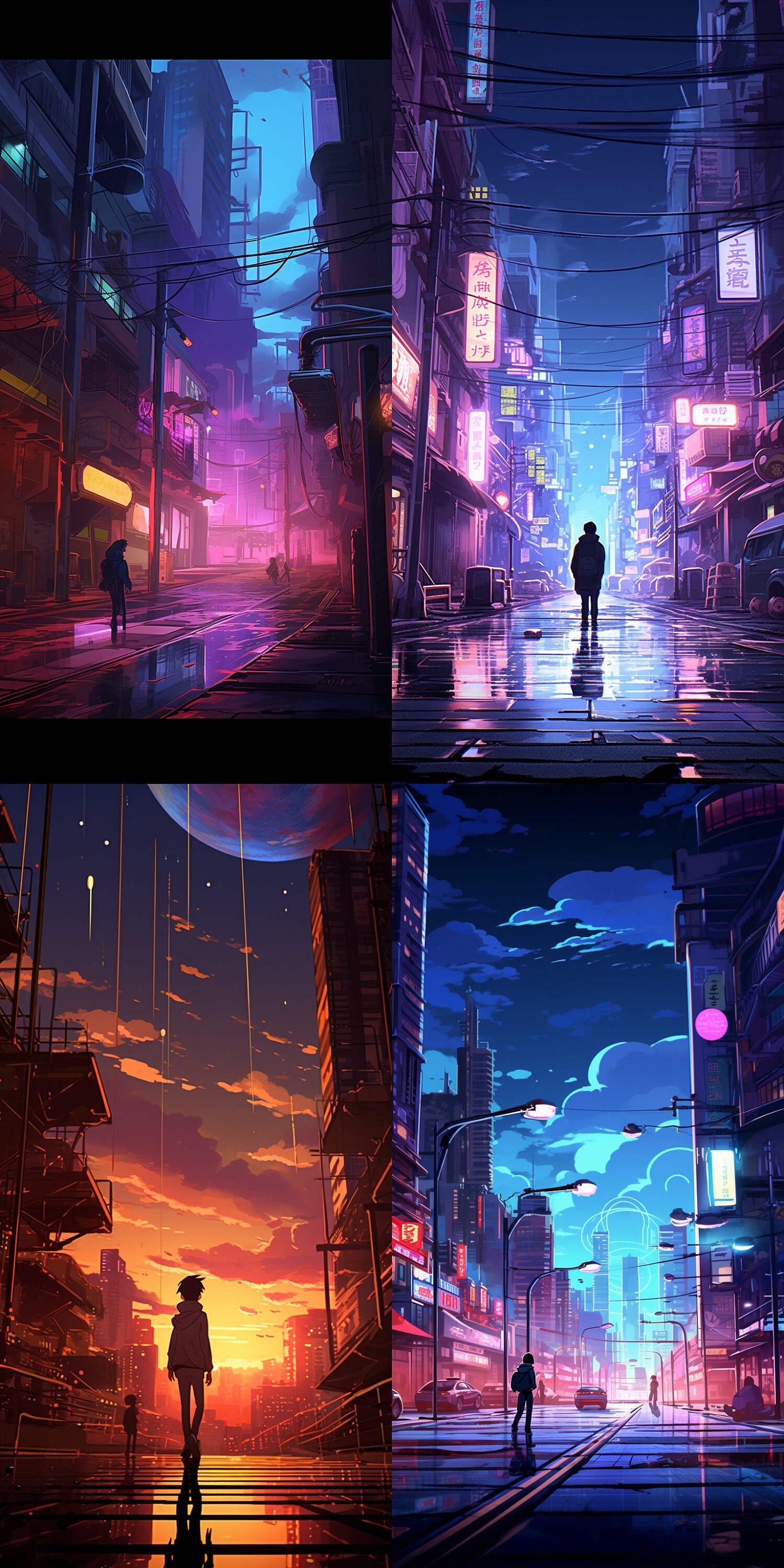 Cyberpunk Anime Girl Desktop Wallpaper, Neon Aesthetic Digital Art, Instant  Download for Computer Customization, Perfect Gift for Geeks