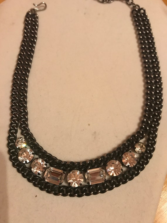 Crystal and Black Steel Collar - image 3